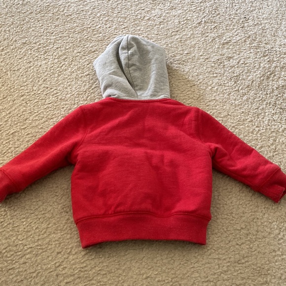 Baby GAP red zip up Sherpa lined hoodie 18-24mo - Picture 5 of 5